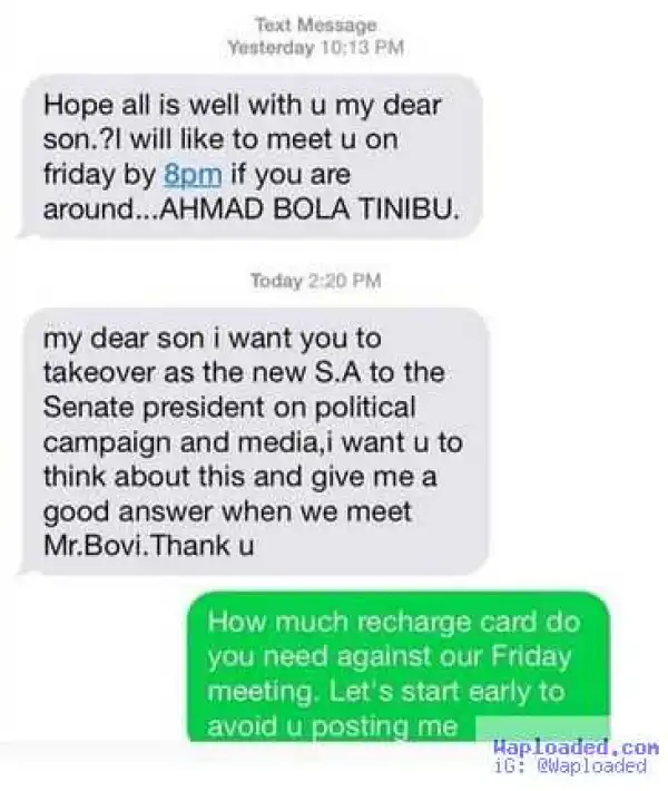 Scammer Watch!!! Read This Hilarious Conversation Between Bovi & Fake Tinubu